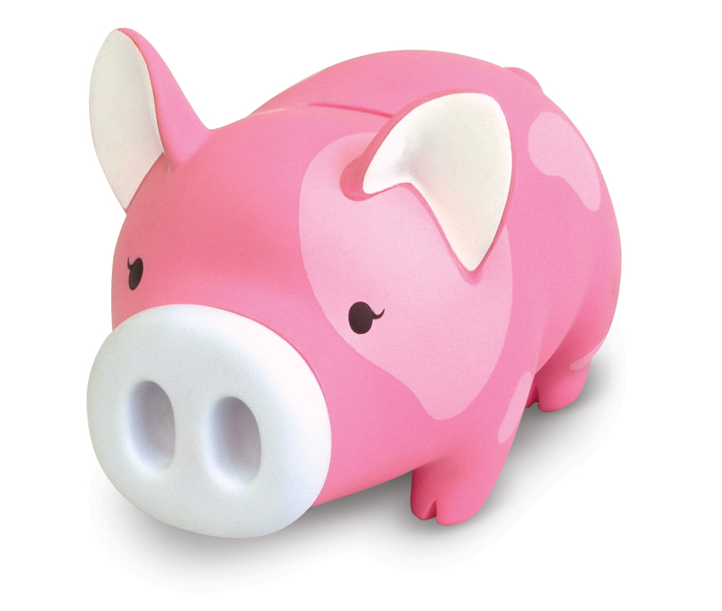 《luft》Piggy 造型存錢筒(迷彩粉紅豬)-